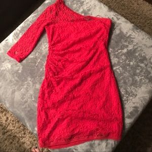 ** Max And Cleo Amanda One-Shoulder Lace Dress **